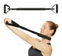 Neck Stretcher Exerciser, 20-25lbs Cervical Collar Exerciser with Wider Padding for Spine Alignment & Posture Correction for Home/Office Neck and Shoulder Relaxer Easy to Pull(Black)