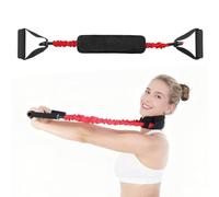 Neck Stretcher Exerciser Band- Cervical Traction Device for Neck Pain Relief, Neck Strengthener with Thicker Pad and Red Handle - Portable and Comfortable (30lb)