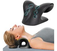 Neck Stretcher for Pain Relief, Neck and Shoulder Relaxer Cervical Traction Device Pillow for Muscle Relax and TMJ Pain Relief(Black)