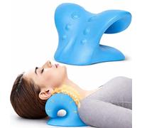 Neck Stretcher for Pain Relief, Neck and Shoulder Relaxer Cervical Traction Device Pillow for Muscle Relax and TMJ Pain Relief (Blue)