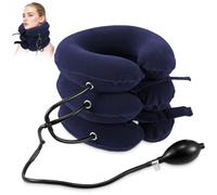 Neck Stretcher, Neck Traction Device, Cervical Traction Device, Neck Pain Relief, Adjustable Inflatable Neck Brace & Neck Stretcher Cervical Traction, Neck Decompression Home Use (Blue)