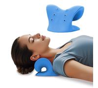 Neck Stretcher with Magnetic Therapy Acupressure for Pain Relief, Neck and Shoulder Relaxer, Chiropractic Pillow, Restore Neck Curve (Blue)