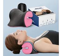 Neck Stretcher with Magnetic Therapy Cover, 2 Modes[Gentle/Strong] Pain Relief Cervical Traction Device, No Smell Neck and Shoulder Relaxer, Chiropractic Pillow for TMJ Headache Spine Alignment(Pink)