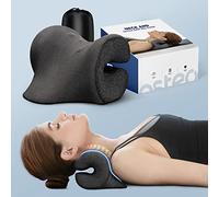 Neck Stretcher with Magnetic Therapy Cover, 2 Modes[Gentle/Strong] Pain Relief Cervical Traction Device, No Smell Neck and Shoulder Relaxer, Chiropractic Pillow for TMJ Headache Spine Alignment(Black)