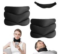Neck Support for Snoring, Adjustable Soft Foam Neck Brace, Cervical Collar for Sleeping, Neck Support for Snoring Relief, Travel Neck Pillow, Cervical Neck Pillow (2PCS)