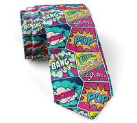 Neck Tie Retro Pop Art Shout Printed Necktie Classic Formal Necktie Formal Necktie For Prom Dress Shirt Celebration