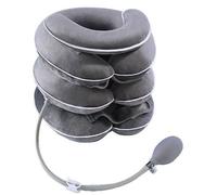 Neck Traction Device, Grey Neck Stretcher Inflatable for Cervical Traction with 3-Layer Stretch Design & Chin Support Design, Traction Cushion, Neck Support, Decompression, Grey