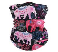 Neck Warmer Bright Beautiful Elephants Bandana Uv Protection Headband Durable Headwear For Traveling Camping Fishing 25X50CM