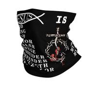 Neck Warmer Jesus Is My Everything My God My Lord My Savior Christianty White Headwear Durable Neck Gaiter Dustproof Bandana For Camping Fishing Running 25X50CM