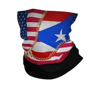 Neck Warmer Porto Rico Flag Zipper America Flag Half Face Scarf Absorbent Face Protection For Motorcycling, Running, Yoga