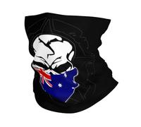 Neck Warmer Skull Australia Australians Flag Neck Gaiter Decorative Bandana Breathable Balaclava For Outdoor Running Camping 25X50CM