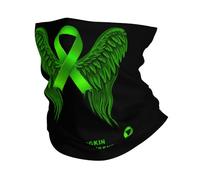 Neck Warmer Wing Non Hodgkin Lymphoma Awareness Ribbon Neck Gaiter Dustproof Headwear Durable Headband For Outdoor Camping Running 25X50CM