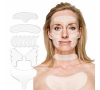 Neck Wrinkle Patches Reusable Chest Wrinkle Pads - 11 pcs Anti Wrinkles pads Silicone face patches for Skin Lines Prevention,Overnight Wrinkle Remover while Sleeping (Clear,11)