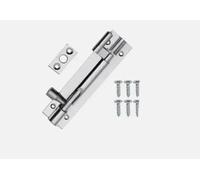 Necked Barrel Bolt Lock Crank Sliding Door Gate Bathroom,Toilet, Gate, Cupboards & Cabinets Bolts 75mm Satin Nickel Door Latch with Screws, Ideal Door Locks for Internal & External.
