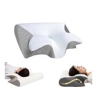 Neckhaven Pillow, Neck Haven Pillow, Neckhaven Hospitality Pillows, Cervical Memory Foam Ergonomic Neck, Memory Foam Cervical Pillows for Side Back Stomach Sleepers (1 pcs gray)