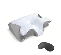 NeckHaven Pillow - Neckhaven Hospitality Pillow, NeckHavens Orthopedic Memory Foam Pillow for Side and Back Sleepers, Ergonomic Contour Neck Support Pillow with Cooling Cover (Gray)