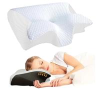 Neckhaven Pillow, Official Relief Pillow, Neck Haven Pillows, Cervical Memory Foam Ergonomic Neck, Memory Foam Cervical Pillows for Side Back Stomach Sleepers (White)