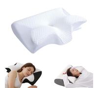 Neckhaven Pillows, Neckhaven Hospitality Pillow, Neck Haven Pillow, Orthopedic Memory Foam Ergonomic Contour Cervical Pillows for Neck Support, Side, Back & Stomach (White)