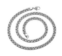 Necklace 925 Silver Flat Link Chain Chain Necklace for Men Nickel Free | Genuine Sterling Silver Necklace