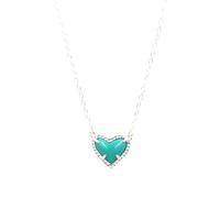 necklace Accessorie Western Cowgirl Texas Druzy Necklace For Women, Geometric Heart Shape Druzy Stone Necklace - Resin Druzy Jewelry Necklace, Light Blue Necklace For Valentine Holiday
