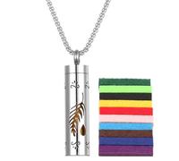 Necklace - Aromatherapy Oil Diffuser Pendant, Soothing Oil Jewelry | Wellness Aromatherapy Locket with Diffuser Pads, Wellness Pendant, Necklace, Consulte la descripción, See description