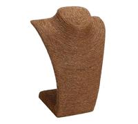 Necklace Bust Stand Necklaces Pendant Portrait Showcase Display Shelf Window Stand Jewelry Pendants Bust Mannequin Holder Rack Organizer(Brown L)