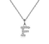 Necklace Chain Necklace For Women Az 26 Letters Real Sterling Silver Pendant Necklaces For Women Chain 925 Shiny Cubic Lovers Confession Gifts F
