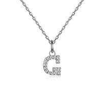 Necklace Chain Necklace For Women Az 26 Letters Real Sterling Silver Pendant Necklaces For Women Chain 925 Shiny Cubic Lovers Confession Gifts G