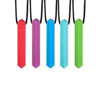 Necklace Chew Sensory Srliya 12 * 7 * 1 5pcs Chew Necklace Food Grade Silicone Sensory Chew Necklace for Autistic ADHD SPD Oral Exercises