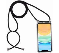 Necklace Clear Silicone Case for Realme C67 4G -Cover with Neck Strap Clear TPU Phone Chain Case Crossbody Necklace Cord Transparent Silicone Case, Scratch-Resistant Case Cover,Black