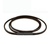 Necklace Cord 40-70cm Black Leather Cord Wax Rope Lace Chain With Stainless Steel Rotary Clasp For DIY Necklaces Jewelry Making-Brown 3.0mm_a-65cm