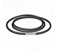 Necklace Cord 40-70cm Black Leather Cord Wax Rope Lace Chain With Stainless Steel Rotary Clasp For DIY Necklaces Jewelry Making-Black 1.5mm-65cm