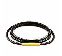 Necklace Cord 40-70cm Black Leather Cord Wax Rope Lace Chain With Stainless Steel Rotary Clasp For DIY Necklaces Jewelry Making-Brown 1.5mm_b-55cm