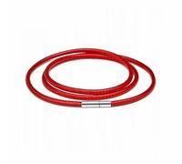 Necklace Cord 40-70cm Black Leather Cord Wax Rope Lace Chain With Stainless Steel Rotary Clasp For DIY Necklaces Jewelry Making-Red 1.5mm-50cm