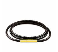 Necklace Cord 40-70cm Black Leather Cord Wax Rope Lace Chain With Stainless Steel Rotary Clasp For DIY Necklaces Jewelry Making-Brown 2mm_a-60cm