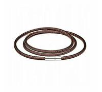 Necklace Cord 40-70cm Black Leather Cord Wax Rope Lace Chain With Stainless Steel Rotary Clasp For DIY Necklaces Jewelry Making-Brown 1.5mm-55cm