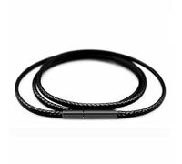 Necklace Cord 40-70cm Black Leather Cord Wax Rope Lace Chain With Stainless Steel Rotary Clasp For DIY Necklaces Jewelry Making-Black 2mm_a-55cm