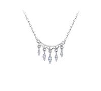Necklace Creative Light Luxury Collarbone Chain Advanced Sense 925 Silver Necklace Women, Valentine's Day Gift for Girlfriend Elegant Jewelry
