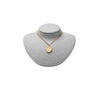 Necklace Display Bust 16 * 18 * 8cm Microfiber Portrait Necklace Display Pendant Organizer Jewelry Stand Bust Window(Grey)