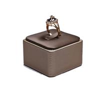 Necklace Display Bust Brown PU Leather Bracelet Pendant Necklace Jewellery Display Counter Stand Holder Bust Ring Earrings Presentation Shelf(Rounded Corner Small)