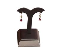 Necklace Display Bust Brown PU Leather Bracelet Pendant Necklace Jewellery Display Counter Stand Holder Bust Ring Earrings Presentation Shelf(M earrings stand)