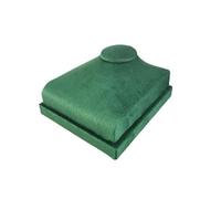 Necklace Display Bust Neck Portrait Model Jewelry Rack Pendant Necklace Showing Stand Display Props for Store Window(Green Velvet)