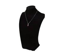 Necklace Display Bust Necklace Bust Stand for Selling, Black Velvet Display Holder, Jewelry Organizer Rack(Black 34cm)