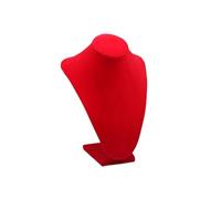 Necklace Display Bust Necklace Display Bust Model Red Shining Pendant Holder Stand for Choker Chain Exhibitions(Red High)