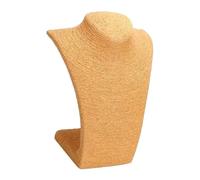 Necklace Display Bust Necklaces Pendant Portrait Showcase Display Shelf Window Stand Jewelry Pendants Bust Mannequin Holder Rack Organizer(Yellow M)