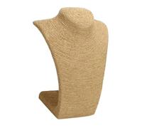 Necklace Display Bust Necklaces Pendant Portrait Showcase Display Shelf Window Stand Jewelry Pendants Bust Mannequin Holder Rack Organizer(Khaki L)