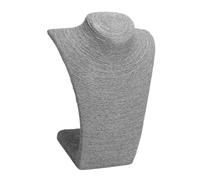 Necklace Display Bust Necklaces Pendant Portrait Showcase Display Shelf Window Stand Jewelry Pendants Bust Mannequin Holder Rack Organizer(Gray M)