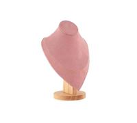 Necklace Display Bust Solid Wood Mannequin Bust Necklace Display Stand Portrait Model Neck Pendant Jewellery Storage Rack Holder(M 23 * 16.7 * 10.5cm)