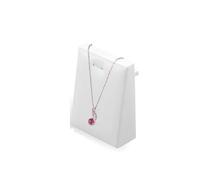 Necklace Display Bust White Leather Pendant Necklace Chain Jewellery Display Stand Mannequin Holder Rack Bracelet Earrings Ring Counter Organizer(Vertical Stand Pendt)