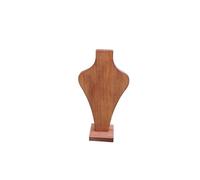 Necklace Display Bust Wood Color Detachable Mannequin Necklace Display Rack Pendant Chain Bust Ornaments Hanging Shelf(S)